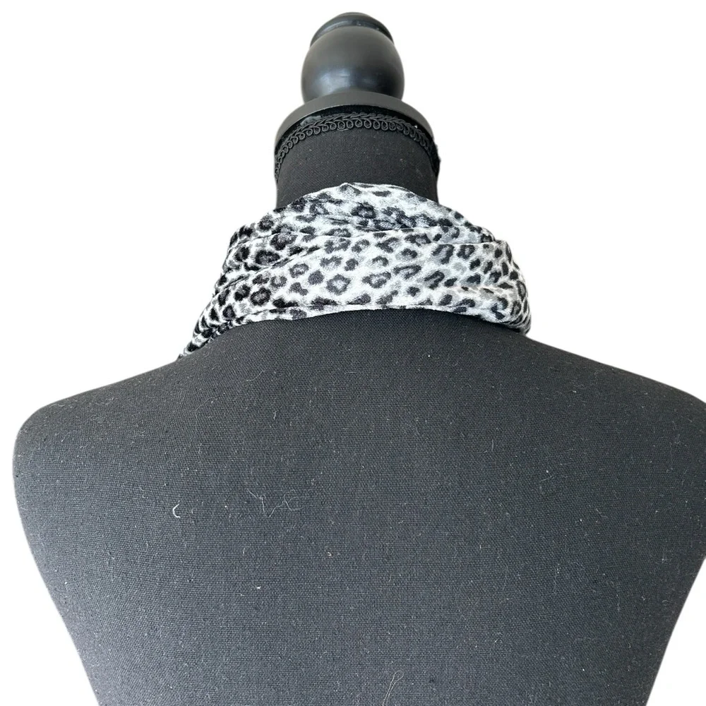 Y2K Millennial Diva Casual Cozy Leopard Print Soft Fringe Animal Print Scarf OS